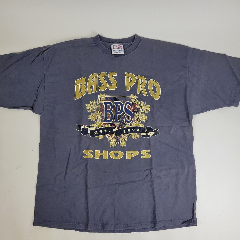 Vintage Bass Pro Shop Est. 1974 T Shirt X-Large XL Purple Bass Fishing